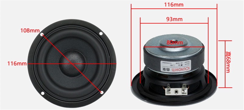 raket straal muis 1PC Sounderlink Top end 4 inch supper strong Bass driver woofer subwoofer  transducer speaker repair replacement parts - Sounderlink professional pro  drivers and speakers